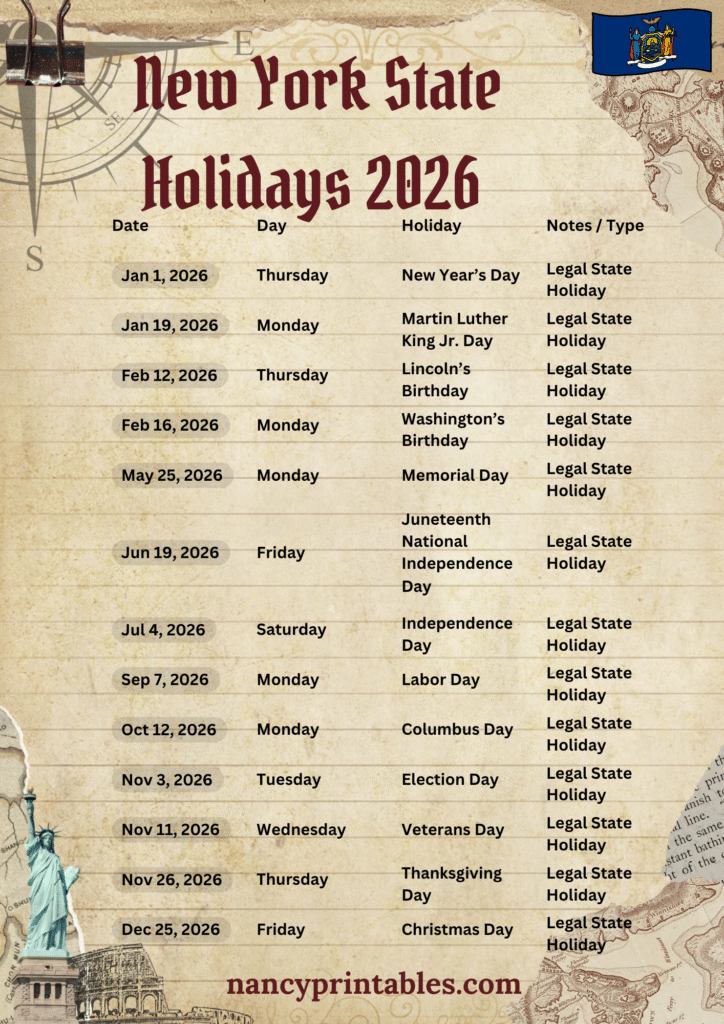 New York State Holidays 2026 (3)